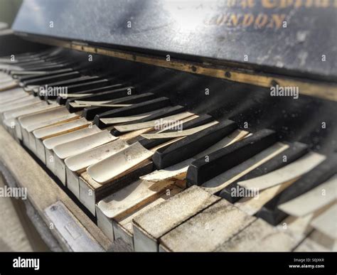 Old piano keys and keyboard Stock Photo - Alamy