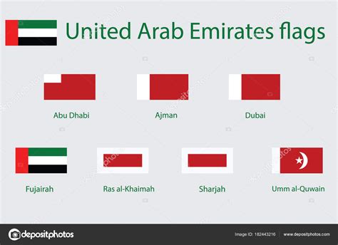 Banderas de Emiratos Árabes Unidos vector, gráfico vectorial ...