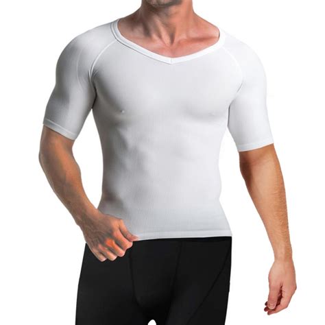 Men's Compression + Core Support Short Sleeve Shirt // White (Small ...