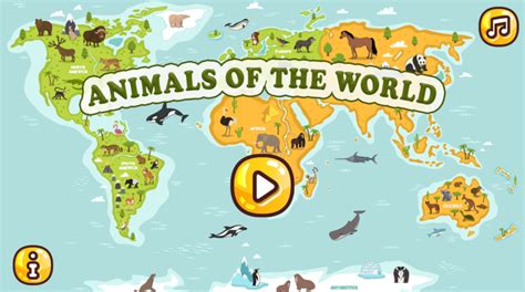 Animals Of The World - Educational Game - Games With Source