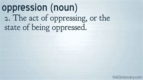 oppression - definition - YouTube