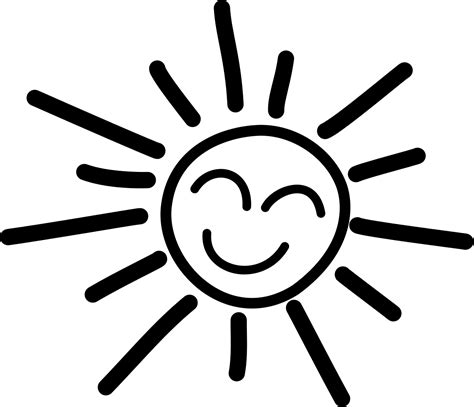 Happy Stick Figure Sun Clipart By Uroesch | Sun clipart black and white, Clipart black and white ...