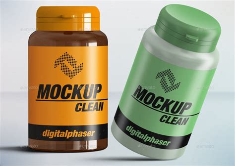 27+Best Free Vitamin Bottle Mockup PSD Template for Designer