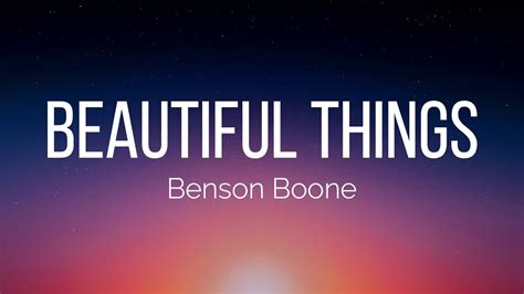 Benson Boone - Beautiful Things (Lyrics) - YouTube