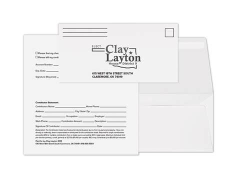 Campaign Donation Envelopes