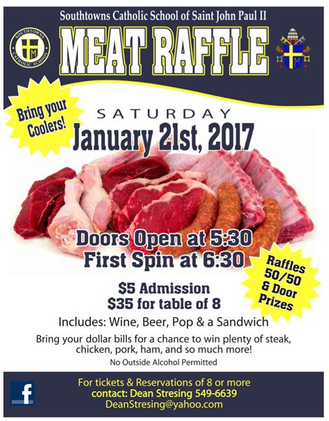 Meat Raffle 2017 - Southtowns Catholic School of Saint John Paul II Parish