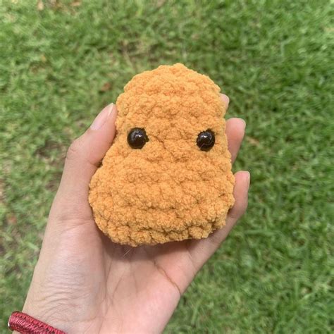 Chicken nugget crochet plushie Super cute!! Chicken... - Depop