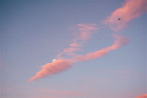 Airplane Silhouette and Orange Sky · Free Stock Photo