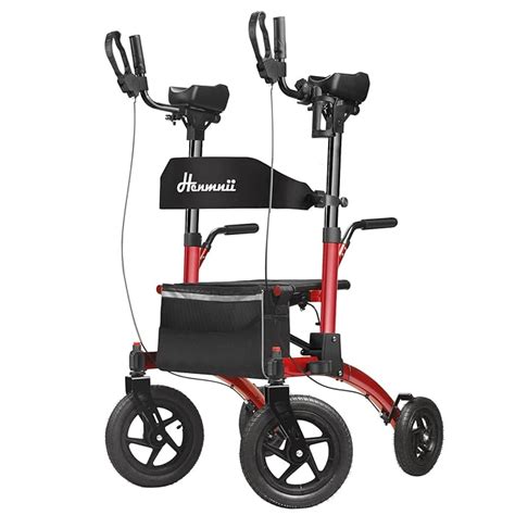 Buy Henmnii Rollator Walkers for Seniors, All Terrain Aluminum Stand Up Walker with seat, Tall ...