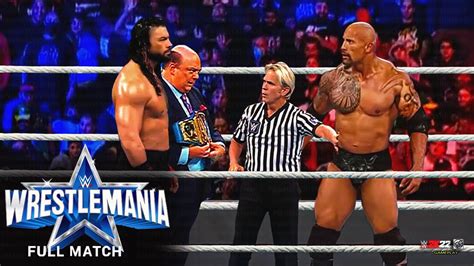 FULL MATCH — Roman Reigns vs. The Rock - Universal Title Match ...