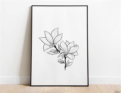 Magnolia SVG Flower Svg Magnolia Cut Files Magnolia - Etsy