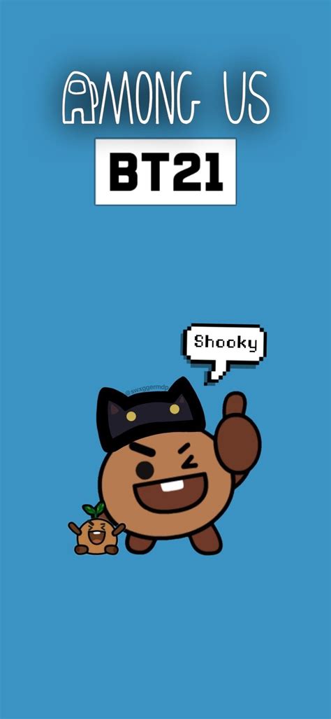 BTS LOCKSCREEN BT21 x Among Us fanart #Shooky #BT21 #BTS #swxgger_mdp #AmongUs Bt 21, Bts ...