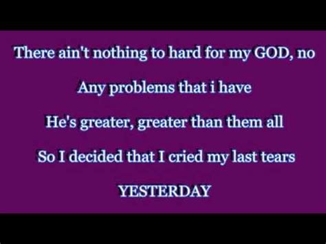 MARY MARY YESTERDAY LYRICS - YouTube