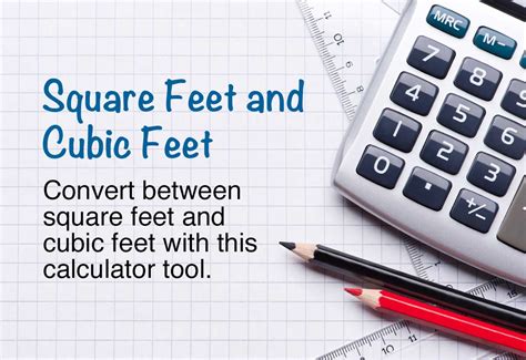 Square Feet to/from Cubic Feet Calculator