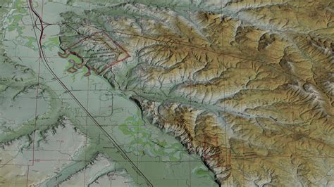 Custer Battlefield Oblique Map - custer battlefield • mappery | Little Big Horn | Pinterest