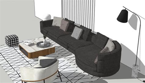 Nhatay-Combo Sofa-Modern (39) - Sketchup Models For Free Download