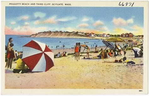 Peggotty beach and third cliff, Scituate, Mass. | Vintage beach photos, Vintage beach, Canada ...