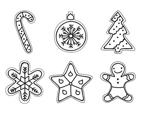 Christmas Cookie Coloring Pages