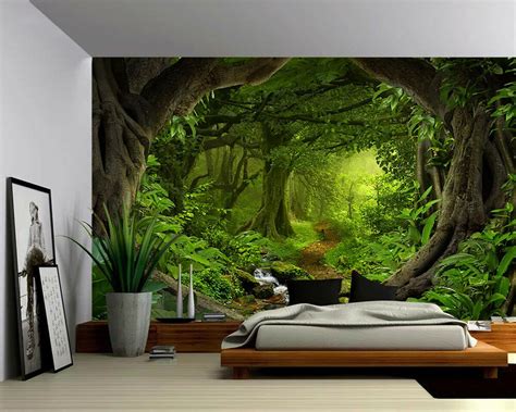 Peel & Stick Mural Self-adhesive Wallpaper - Fantasy Enchanted Magical Forest #PictureSensations ...