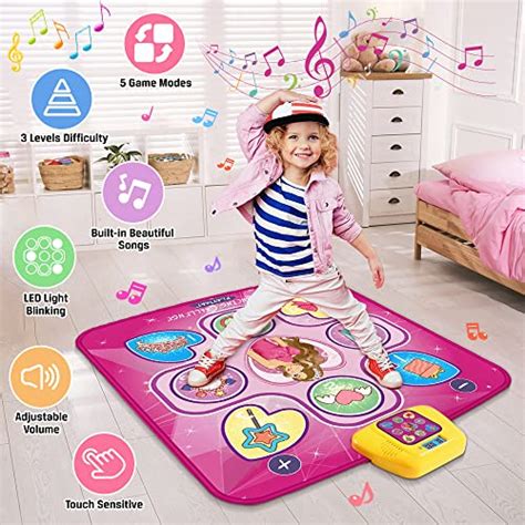 VATOS Dance Mat Toys for Girls - Musical Toys for 3 4 5 6 7 8 9+ Years ...