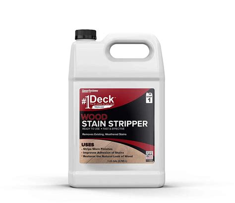 #1 Deck Wood Stain Stripper - 1 Gallon - Ready to Use, Wood Stain ...