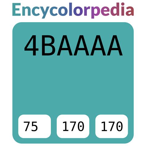 #4baaaa Hex Color Code, RGB and Paints