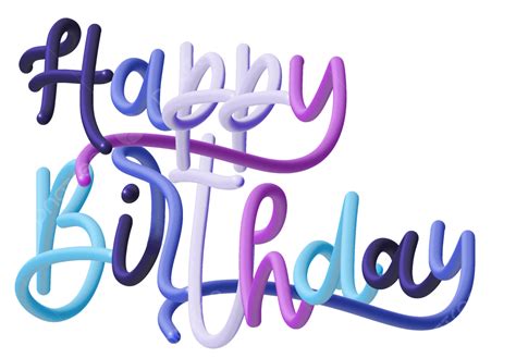 Cute Happy Birthday Colorful Text Design Hd Free Download Psd, Happy Birthday, Happy Birthday ...