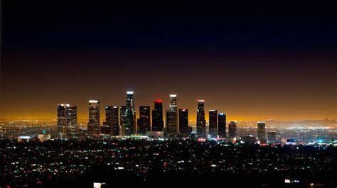 Dazzling Los Angeles Skyline Illuminated in the Night | MUSE AI