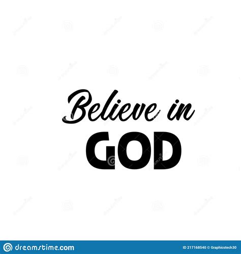 Christian Quote for Print - Believe in God Stock Vector - Illustration ...