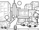 Dibujos De Edificios La Ciudad Para Colorear sketch template