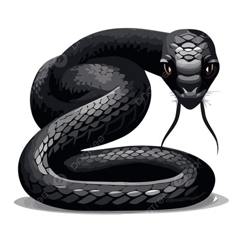 Black Snake Vector, Sticker Clipart Black Snake On A White Background ...