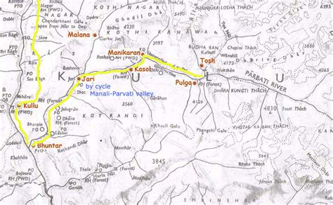 Parvati valley map