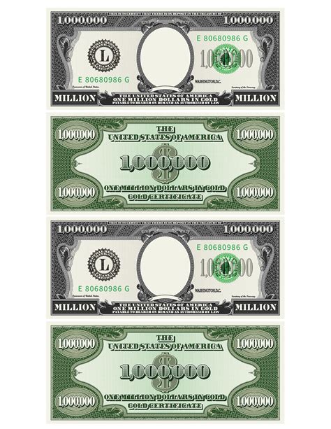 1 Million Dollar Bill Printable