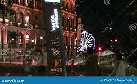 Brisbane at Night, City Streets and Buildings, Australia Stock Footage ...