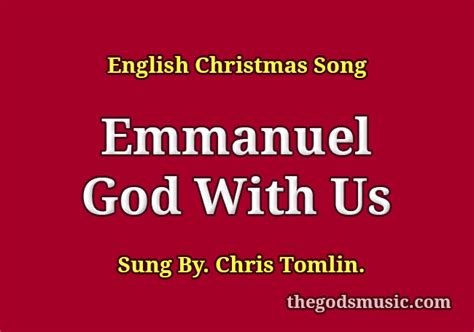 Emmanuel God With Us Song Lyrics