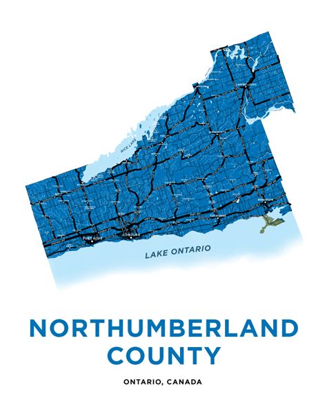 Northumberland County Map Print – Jelly Brothers