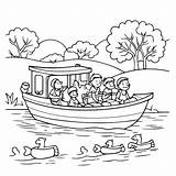 Coloring boat  Premium AI Generated Vector sketch template