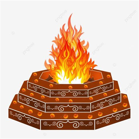 Hindu Indian Wedding Mandap Design Havan And Homam Vector Fire Image ...