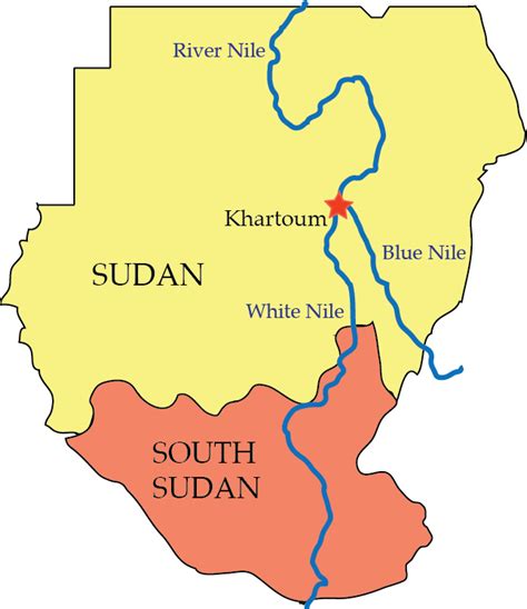 South Sudan Nile River Map