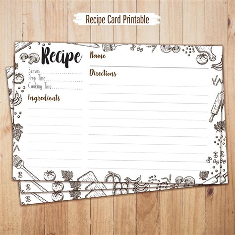 4X6 Recipe Card Template Free