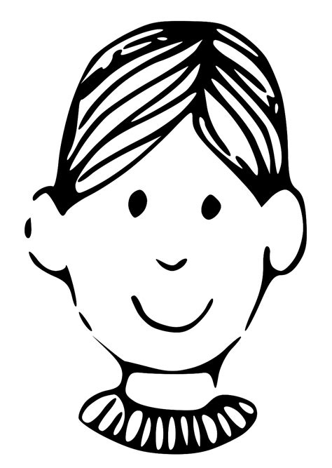 Boy Face Pic Outline - ClipArt Best