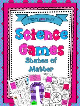 States of Matter Science Games by Kinetic Kat | Teachers Pay Teachers