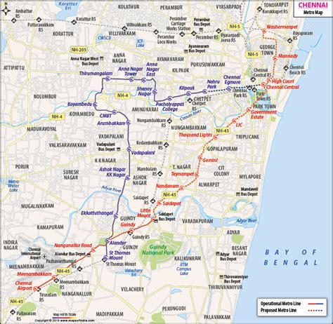 Chennai Metro Rail Map, Chennai Metro Stations, Routes