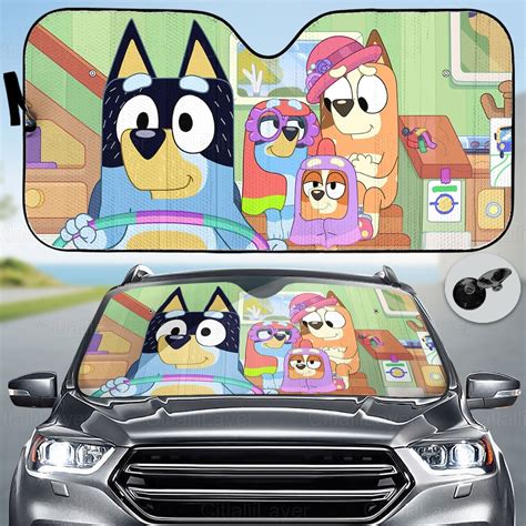 Bluey Auto Sun Shade Bluey Car Sun Shade Bluey Car Decor - Etsy