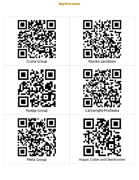 QR Codes for Name Badges and Labels | Big.first.name