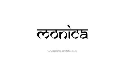 Monica Name Tattoo Designs