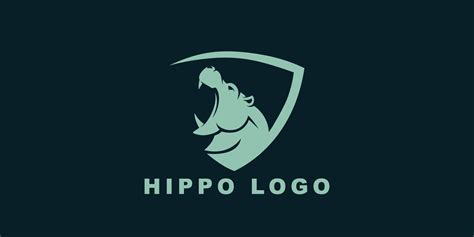 Hippo Vector Logo by Farahnaveed007 | Codester