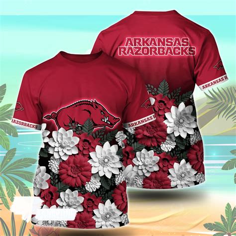 Arkansas Razorbacks NCAA Flower Tshirt For Fans, Summer Football Shirts ...