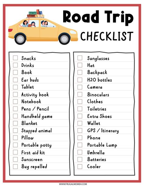 Printable Road Trip Activities For Kids