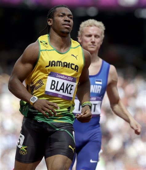 Yohan Blake wearing a Richard Mille RM038 while running the 100m | Usain bolt, Olympics, Athlete